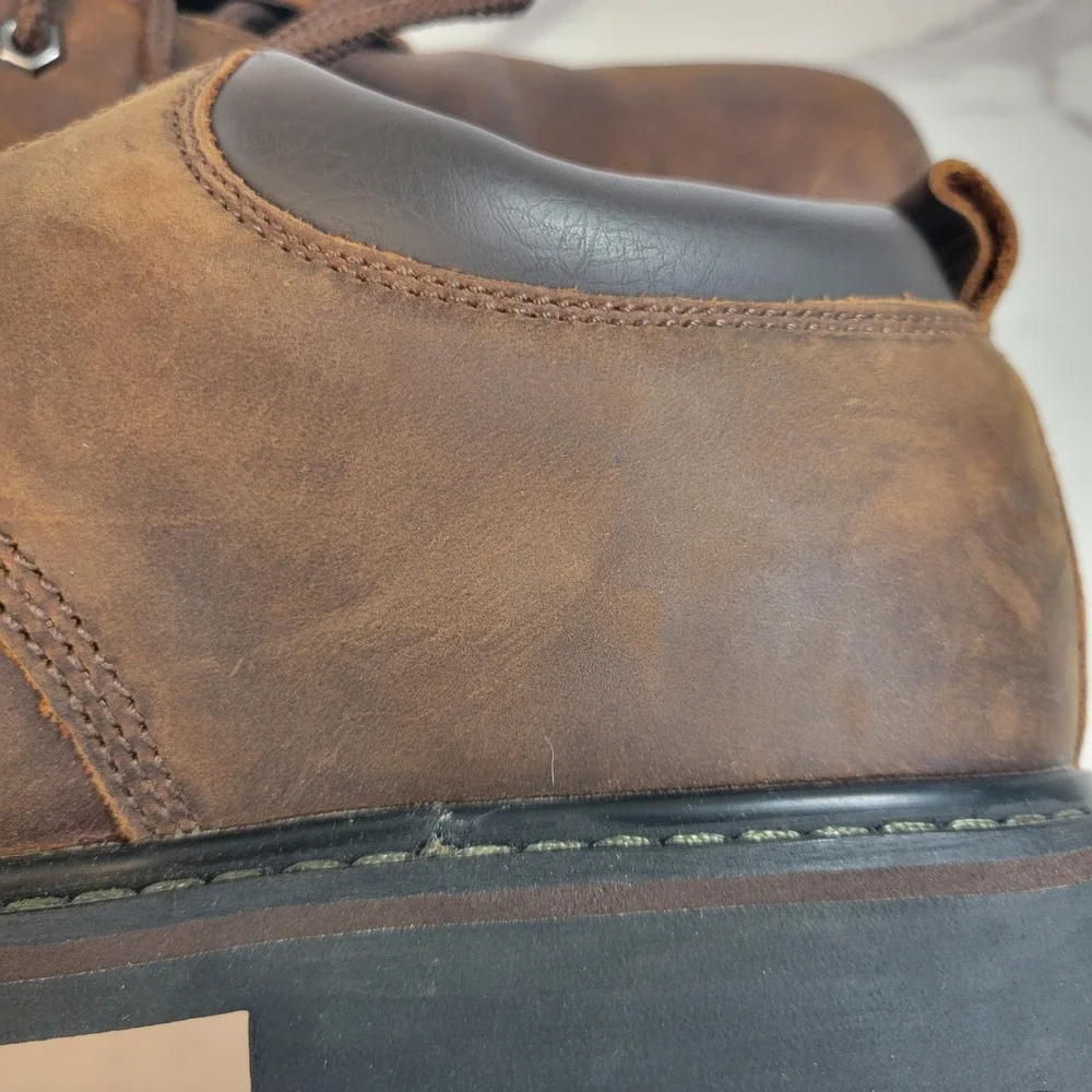 Skechers Mens Tom Cats Brown Leather Utility Shoes Size 13 Lug Sole